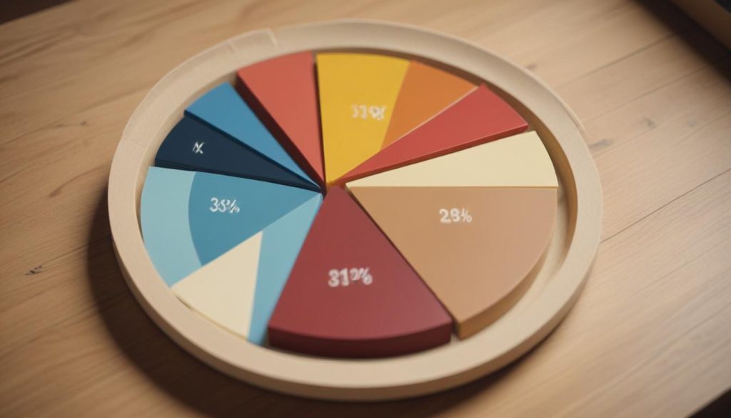 Küçük bir işletmenin reklam kampanyası için demografik hedefleme istatistiklerini gösteren pasta grafiği.