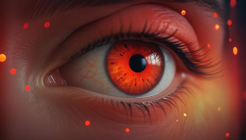 Bir web sitesinin anahtar alanlarında kırmızı sıcak noktalar bulunan bir göz takibi ısı haritası.